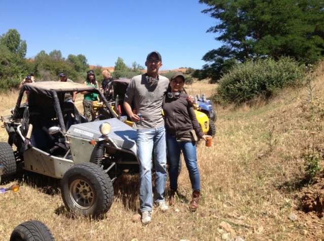  We are going to the countryside in a buggy